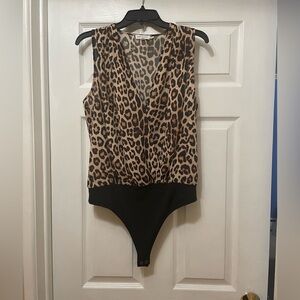 Good American Leopard Print Bodysuit